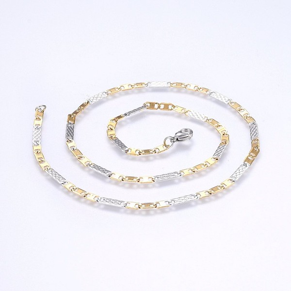 PandaHall 304 Stainless Steel Mariner Link Chains Necklaces, Golden & Stainless Steel Color, 19.68 inch(50cm), 3.5mm 304 Stainless Steel
PandaHall 304 Stainless Steel Mariner Link Chains Necklaces, Golden & Stainless Steel Color, 19.68 inch(50cm), 3.5mm 304 Stainless Steel