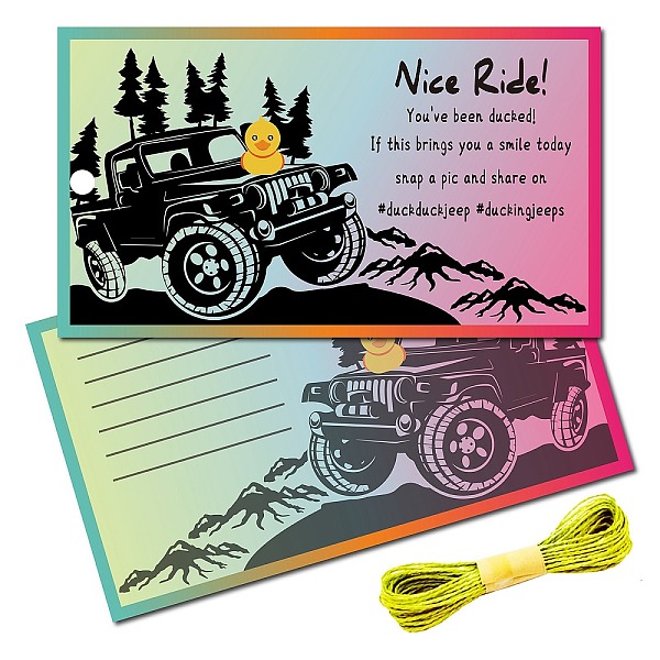 PandaHall CREATCABIN Paper Card, Greeting Card, Thank You Card, with Jute Twine, Rectangle with Duck & Word, Car, Card: 87.5x50mm, 50pcs;..., Multicolor
PandaHall CREATCABIN Paper Card, Greeting Card, Thank You Card, with Jute Twine, Rectangle with Duck & Word, Car, Card: 87.5x50mm, 50pcs;..., Multicolor