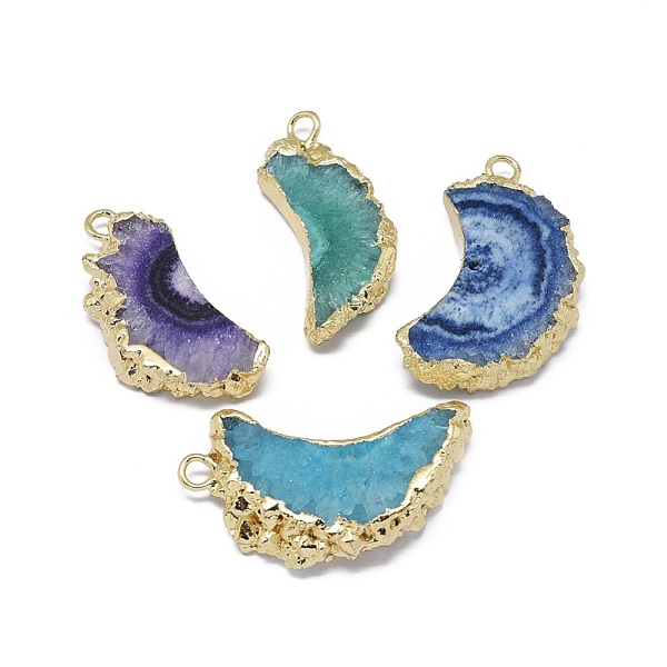 PandaHall Natural Druzy Quartz Pendants, Solar Quartz, with Brass Findings, Dyed, Moon, Mixed Color, Golden, 18~50x7~20x4~6mm, Hole: 2.5mm..., Multicolor
PandaHall Natural Druzy Quartz Pendants, Solar Quartz, with Brass Findings, Dyed, Moon, Mixed Color, Golden, 18~50x7~20x4~6mm, Hole: 2.5mm..., Multicolor