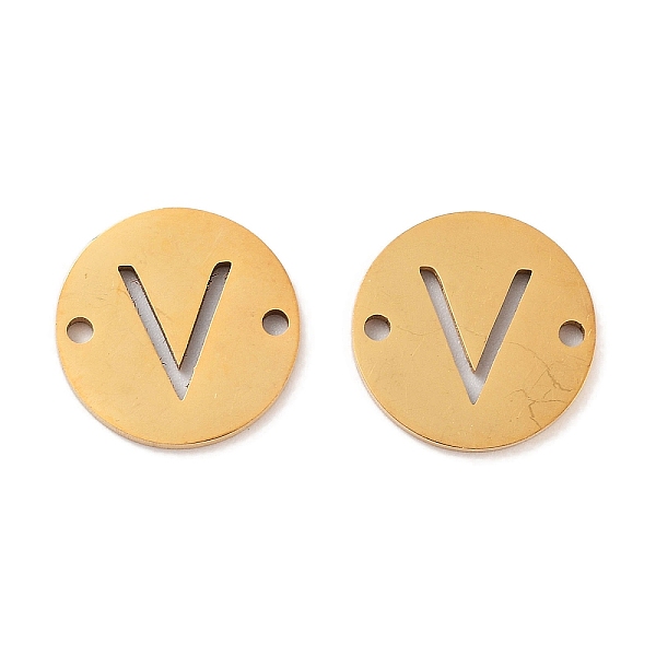 PandaHall Vacuum Plating 201 Stainless Steel Hollow Flat Round Links, Letter Connector Charms, Real 18K Gold Plated, Letter V, 12x1mm, Hole...
PandaHall Vacuum Plating 201 Stainless Steel Hollow Flat Round Links, Letter Connector Charms, Real 18K Gold Plated, Letter V, 12x1mm, Hole...