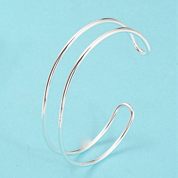 PandaHall Rack Plating Brass Double Lines Cuff Bangles for Women, Cadmium Free & Lead Free, Silver, Inner Diameter: 2-3/8 inch(6cm) Brass...
PandaHall Rack Plating Brass Double Lines Cuff Bangles for Women, Cadmium Free & Lead Free, Silver, Inner Diameter: 2-3/8 inch(6cm) Brass...