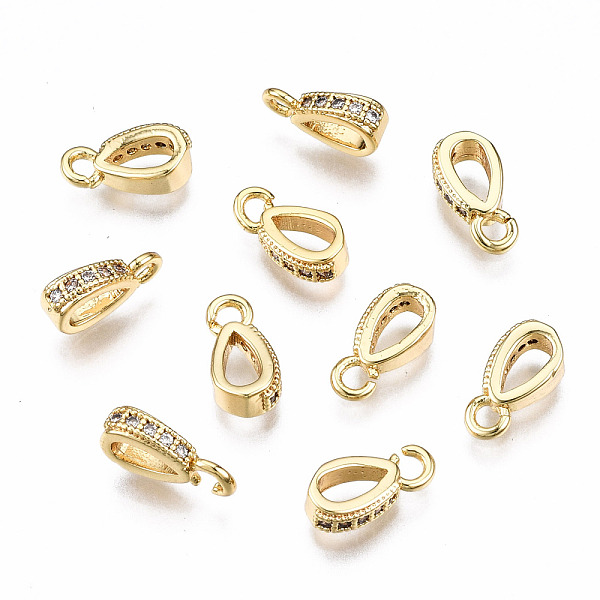 PandaHall Brass Micro Pave Clear Cubic Zirconia Charms, Nickel Free, TearDrop Ring, Real 18K Gold Plated, 9.5x5x3mm, Hole: 1.6mm Brass+Cubic...
PandaHall Brass Micro Pave Clear Cubic Zirconia Charms, Nickel Free, TearDrop Ring, Real 18K Gold Plated, 9.5x5x3mm, Hole: 1.6mm Brass+Cubic...