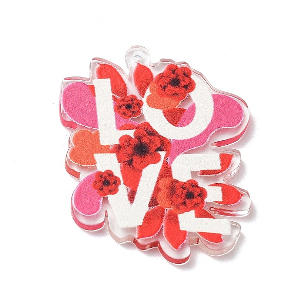 PandaHall Valentine's Day Acrylic Pendant, Word LOVE Charm, FireBrick, 45x34.8x2.5mm, Hole: 1.6mm Acrylic Word Red
PandaHall Valentine's Day Acrylic Pendant, Word LOVE Charm, FireBrick, 45x34.8x2.5mm, Hole: 1.6mm Acrylic Word Red