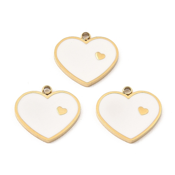 PandaHall Ion Plating(IP) 316 Surgical Stainless Steel Charm, with Enamel, Real 24K Gold Plated, Heart Charm, White, 11.5x12x1mm, Hole...
PandaHall Ion Plating(IP) 316 Surgical Stainless Steel Charm, with Enamel, Real 24K Gold Plated, Heart Charm, White, 11.5x12x1mm, Hole...