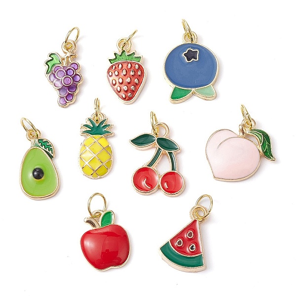 PandaHall Alloy Enamel Pendants, with Jump Ring, Golden, Fruit Charm, Mixed Color, 14.5~18x8~16x1.5~3mm, Hole: 4.5mm, 9pcs/set Alloy+Enamel..., Multicolor
PandaHall Alloy Enamel Pendants, with Jump Ring, Golden, Fruit Charm, Mixed Color, 14.5~18x8~16x1.5~3mm, Hole: 4.5mm, 9pcs/set Alloy+Enamel..., Multicolor