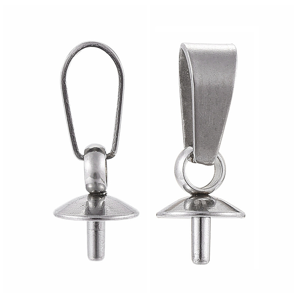 PandaHall 304 Stainless Steel Peg Bails Pendants, For Half Drilled Beads, Stainless Steel Color, 12.5x5mm, Pin: 1mm, Hole: 2.5mm 304...
PandaHall 304 Stainless Steel Peg Bails Pendants, For Half Drilled Beads, Stainless Steel Color, 12.5x5mm, Pin: 1mm, Hole: 2.5mm 304...