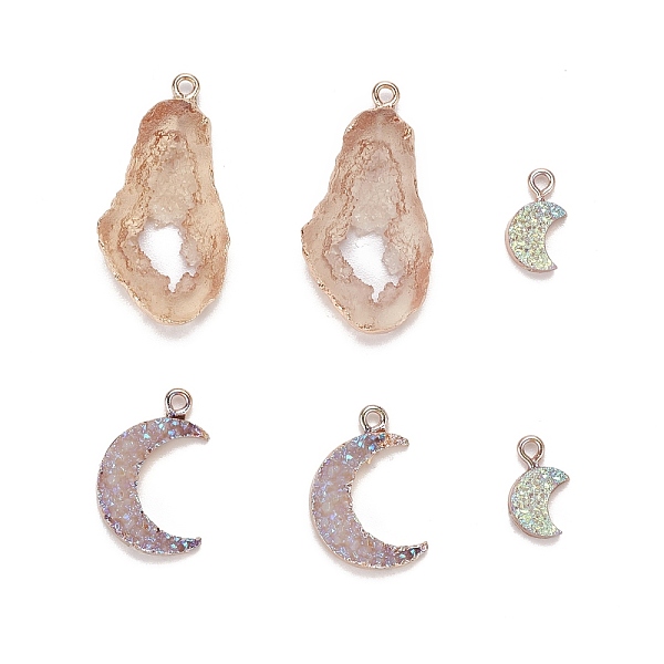 PandaHall 6Pcs 3 Style Druzy Resin Pendants, with Edge Light Gold Plated Iron Loops, Moon & Nuggets, Mixed Color, 2pcs/style Iron+Resin..., Multicolor
PandaHall 6Pcs 3 Style Druzy Resin Pendants, with Edge Light Gold Plated Iron Loops, Moon & Nuggets, Mixed Color, 2pcs/style Iron+Resin..., Multicolor