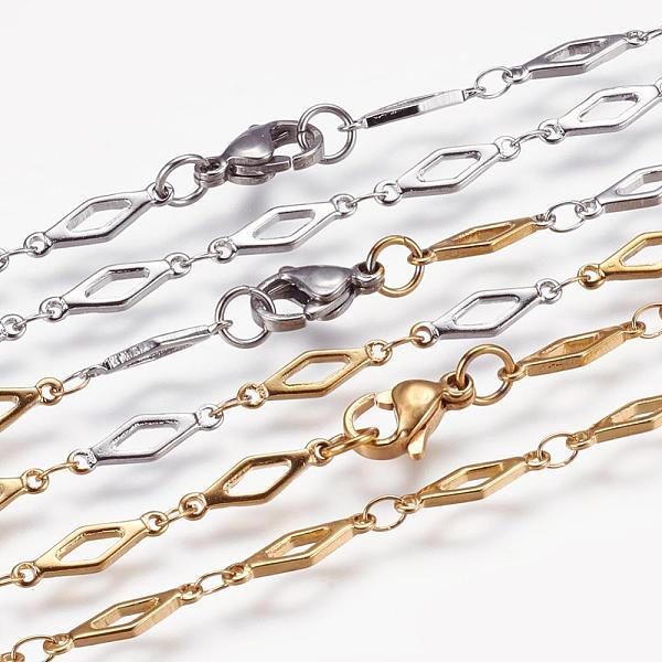 PandaHall 304 Stainless Steel Chain Necklaces, with Lobster Claw Clasps, Rhombus, Mixed Color, 17.7 inch(45cm) 304 Stainless Steel..., Multicolor
PandaHall 304 Stainless Steel Chain Necklaces, with Lobster Claw Clasps, Rhombus, Mixed Color, 17.7 inch(45cm) 304 Stainless Steel..., Multicolor