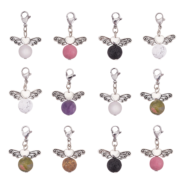 PandaHall Angel Theme Natural Gemstone Pendants, with Tibetan Style Beads and Brass Lobster Claw Clasps, 34mm, Pendant: 19.5x23.5x10mm...
PandaHall Angel Theme Natural Gemstone Pendants, with Tibetan Style Beads and Brass Lobster Claw Clasps, 34mm, Pendant: 19.5x23.5x10mm...