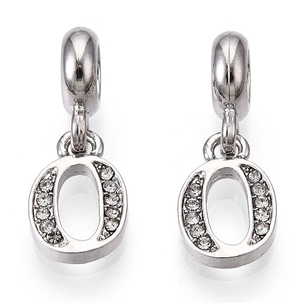 PandaHall Platinum Rack Plating Alloy Rhinestone European Dangle Charms, Large Hole Pendants, Letter, Cadmium Free & Lead Free, Letter.O...
PandaHall Platinum Rack Plating Alloy Rhinestone European Dangle Charms, Large Hole Pendants, Letter, Cadmium Free & Lead Free, Letter.O...
