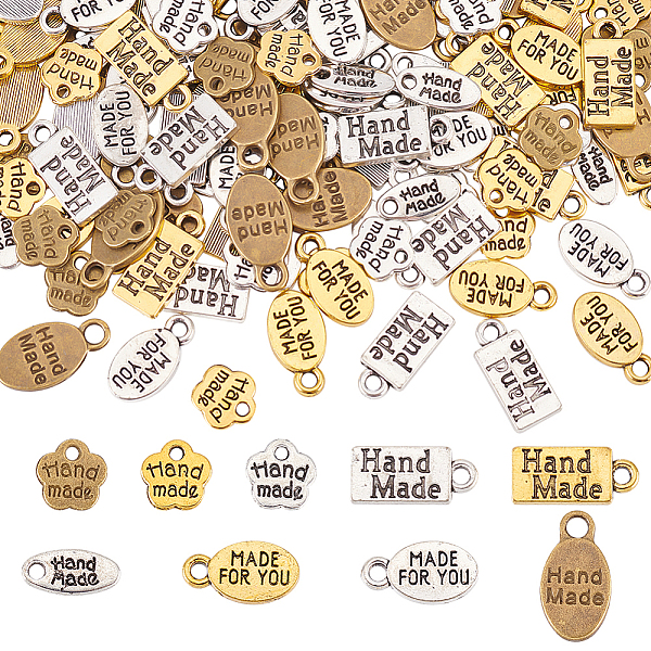PandaHall 180Pcs 9 Style Tibetan Style Alloy Charms, Oval & Rectangle & Flower with Word Handmade, Antique Silver & Antique Golden...
PandaHall 180Pcs 9 Style Tibetan Style Alloy Charms, Oval & Rectangle & Flower with Word Handmade, Antique Silver & Antique Golden...