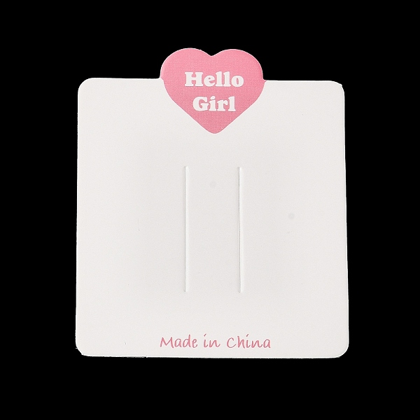 PandaHall Cardboard Hair Clip Display Cards, Rectangle with Heart, White, 7.6x6.4x0.04cm Paper Rectangle White
PandaHall Cardboard Hair Clip Display Cards, Rectangle with Heart, White, 7.6x6.4x0.04cm Paper Rectangle White