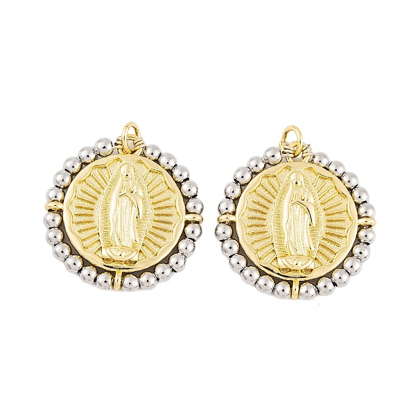 PandaHall Rack Plating Brass Pendants, Cadmium Free & Lead Free, Long-Lasting Plated, Flat Round, Real 18K Gold Plated, 23.5x23x2.5mm, Hole...
PandaHall Rack Plating Brass Pendants, Cadmium Free & Lead Free, Long-Lasting Plated, Flat Round, Real 18K Gold Plated, 23.5x23x2.5mm, Hole...