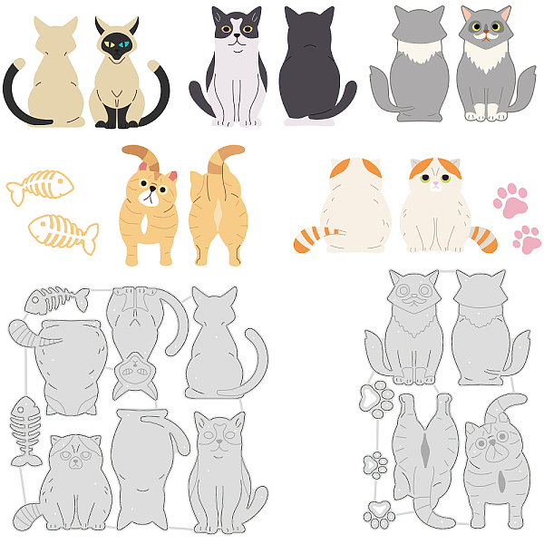 PandaHall BENECREAT 5 Sets Animal Cat Metal Die Cuts, Fish Cat Paw Print Cutting Dies for Card Making DIY Scrapbooking Craft Paper Photo...
PandaHall BENECREAT 5 Sets Animal Cat Metal Die Cuts, Fish Cat Paw Print Cutting Dies for Card Making DIY Scrapbooking Craft Paper Photo...