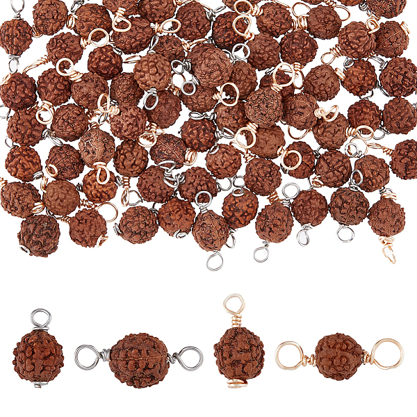 PandaHall SUPERFINDINGS 80Pcs 4 Styles Round Natural Wood Pendants and Connector Charms, Sienna Rudraksha, with Copper Wire, Mixed Color..., Brown
PandaHall SUPERFINDINGS 80Pcs 4 Styles Round Natural Wood Pendants and Connector Charms, Sienna Rudraksha, with Copper Wire, Mixed Color..., Brown