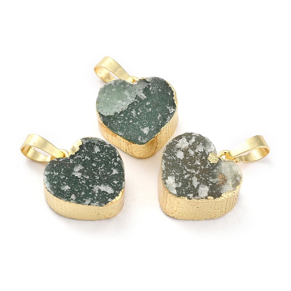 PandaHall Natural Green Aventurine Pendants, with Golden Brass Findings, Heart, 18.5~19x17~17.5x8~8.5mm, Hole: 7.8x5mm Green Aventurine...
PandaHall Natural Green Aventurine Pendants, with Golden Brass Findings, Heart, 18.5~19x17~17.5x8~8.5mm, Hole: 7.8x5mm Green Aventurine...