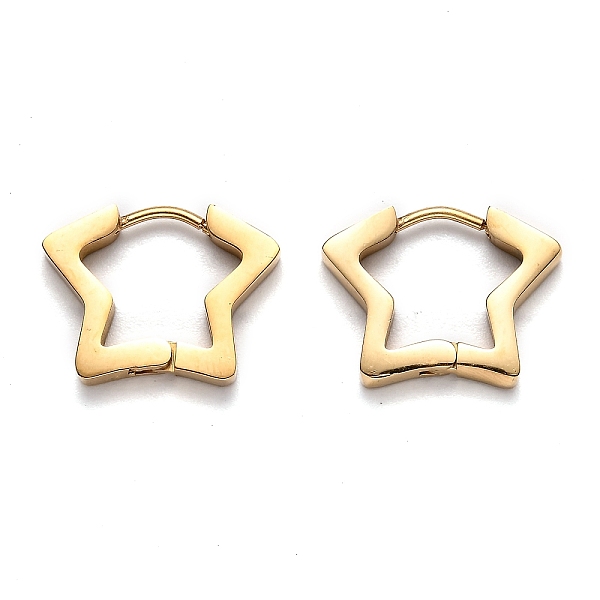 PandaHall 304 Stainless Steel Star Huggie Hoop Earrings, Golden, 14x18.5x3mm, Pin: 1mm 304 Stainless Steel Star
PandaHall 304 Stainless Steel Star Huggie Hoop Earrings, Golden, 14x18.5x3mm, Pin: 1mm 304 Stainless Steel Star