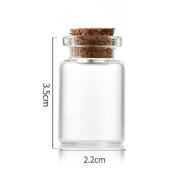 PandaHall Glass Bottle, with Cork Plug, Wishing Bottle, Column, Clear, 2.2x3.5cm, Capacity: 7ml(0.24fl. oz) Glass Column Clear
PandaHall Glass Bottle, with Cork Plug, Wishing Bottle, Column, Clear, 2.2x3.5cm, Capacity: 7ml(0.24fl. oz) Glass Column Clear