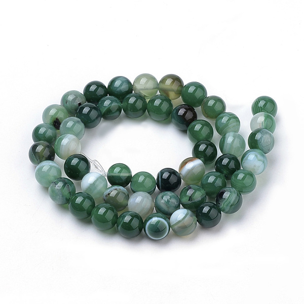 PandaHall Natural Striped Agate/Banded Agate Beads Strands, Dyed, Round, Teal, 10mm, Hole: 1mm, about 37pcs/strand, 14.96 inch(38cm) Banded..., Cyan
PandaHall Natural Striped Agate/Banded Agate Beads Strands, Dyed, Round, Teal, 10mm, Hole: 1mm, about 37pcs/strand, 14.96 inch(38cm) Banded..., Cyan