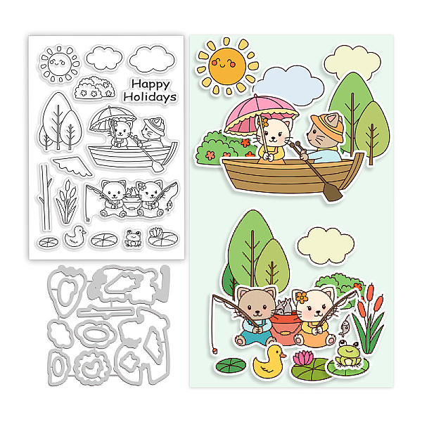 PandaHall Globleland DIY Holiday Theme Scrapbook Making Kits, including 1 Sheet PVC Plastic Stamps and 1Pc Carbon Steel Cutting Dies...
PandaHall Globleland DIY Holiday Theme Scrapbook Making Kits, including 1 Sheet PVC Plastic Stamps and 1Pc Carbon Steel Cutting Dies...