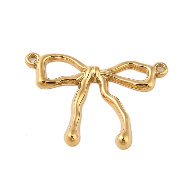 PandaHall Ion Plating(IP) 304 Stainless Steel Textured Bowknot Links Connector Charms, Real 18K Gold Plated, 20x28x2mm, Hole: 1mm 304...
PandaHall Ion Plating(IP) 304 Stainless Steel Textured Bowknot Links Connector Charms, Real 18K Gold Plated, 20x28x2mm, Hole: 1mm 304...