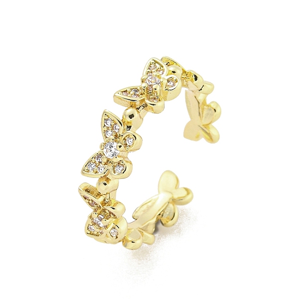 PandaHall Brass Micro Pave Cubic Zirconia Cuff Rings, Butterfly Open Rings for Women, Long-Lasting Plated, Golden, Adjustable Brass+Cubic..., Clear
PandaHall Brass Micro Pave Cubic Zirconia Cuff Rings, Butterfly Open Rings for Women, Long-Lasting Plated, Golden, Adjustable Brass+Cubic..., Clear