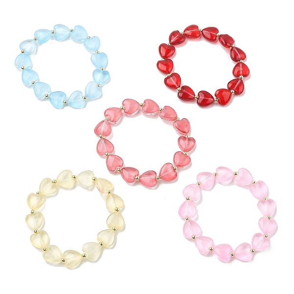 PandaHall Glass Heart & Synthetic Hematite Beaded Stretch Bracelet, Mixed Color, Inner Diameter: 2 inch(5cm) Glass Multicolor
PandaHall Glass Heart & Synthetic Hematite Beaded Stretch Bracelet, Mixed Color, Inner Diameter: 2 inch(5cm) Glass Multicolor