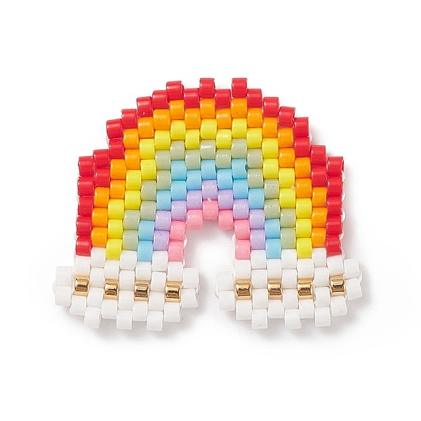 PandaHall Handmade MIYUKI Seed Beads, Loom Pattern, Rainbow with Cloud, Colorful, 21x26x1.8mm Glass Rainbow
PandaHall Handmade MIYUKI Seed Beads, Loom Pattern, Rainbow with Cloud, Colorful, 21x26x1.8mm Glass Rainbow