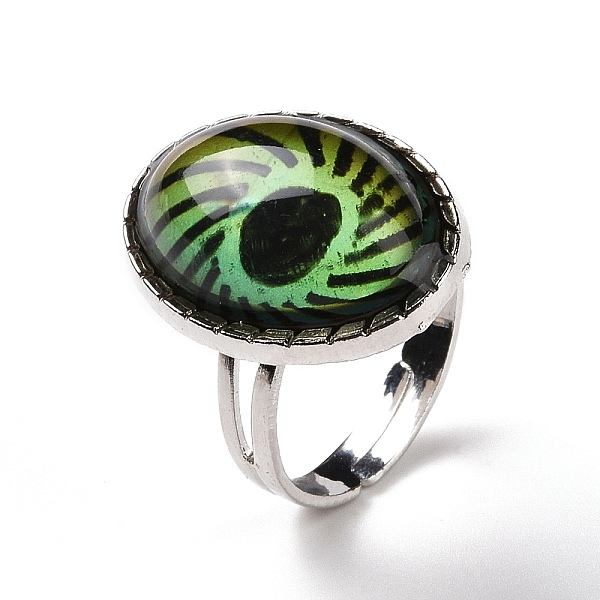 PandaHall Glass Horse Eye Mood Ring, Temperature Change Color Emotion Feeling Alloy Adjustable Ring for Women, Platinum, Inner Diameter...
PandaHall Glass Horse Eye Mood Ring, Temperature Change Color Emotion Feeling Alloy Adjustable Ring for Women, Platinum, Inner Diameter...