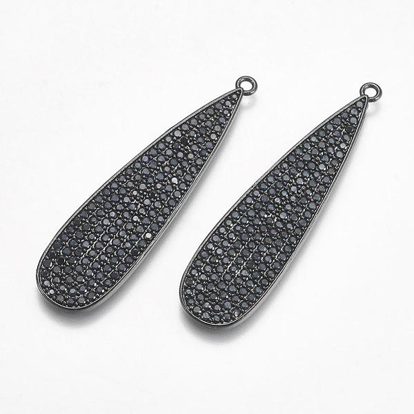 PandaHall Brass Micro Pave Cubic Zirconia Pendants, teardrop, Black, Gunmetal, 50x13x2mm, Hole: 1.5mm Brass+Cubic Zirconia Teardrop Black
PandaHall Brass Micro Pave Cubic Zirconia Pendants, teardrop, Black, Gunmetal, 50x13x2mm, Hole: 1.5mm Brass+Cubic Zirconia Teardrop Black