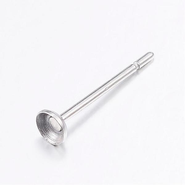 PandaHall 304 Stainless Steel Stud Earring Settings, Stainless Steel Color, 3mm, Pin: 0.8mm, Tray: 2.5mm 304 Stainless Steel Others
PandaHall 304 Stainless Steel Stud Earring Settings, Stainless Steel Color, 3mm, Pin: 0.8mm, Tray: 2.5mm 304 Stainless Steel Others