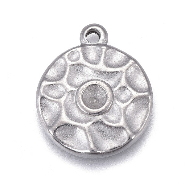 PandaHall 304 Stainless Steel Pendant Rhinestone Settings, Textured, Flat Round, Stainless Steel Color, Fit For 3mm Rhinestone, 18x15x2.5mm...
PandaHall 304 Stainless Steel Pendant Rhinestone Settings, Textured, Flat Round, Stainless Steel Color, Fit For 3mm Rhinestone, 18x15x2.5mm...