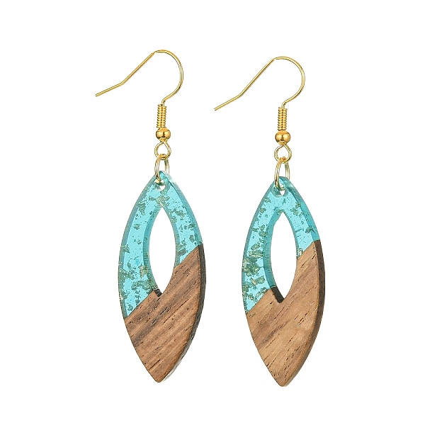 PandaHall Two Tone Resin & Walnut Wood Horse Eye Dangle Earrings, Golden Iron Long Earrings, Pale Turquoise, 58x15.5mm Resin Horse Eye
PandaHall Two Tone Resin & Walnut Wood Horse Eye Dangle Earrings, Golden Iron Long Earrings, Pale Turquoise, 58x15.5mm Resin Horse Eye