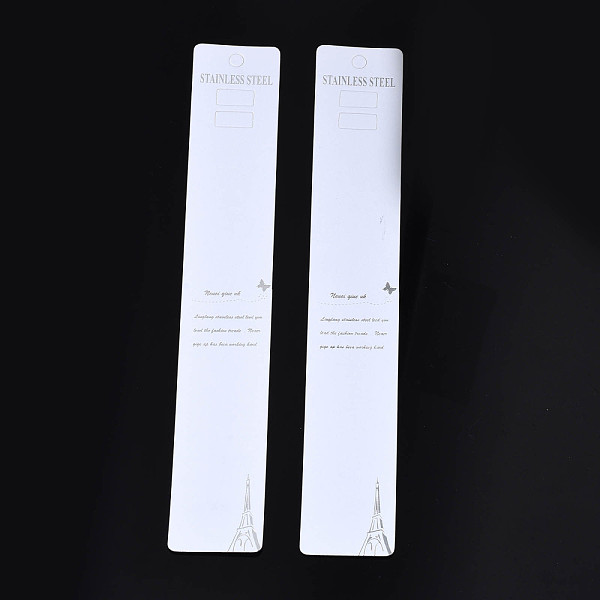 PandaHall Cardboard Jewelry Display Cards, for Necklaces, Jewelry Hang Tags, Rectangle with Word Stainless Steel, White, 22x3.5x0.05cm Paper...
PandaHall Cardboard Jewelry Display Cards, for Necklaces, Jewelry Hang Tags, Rectangle with Word Stainless Steel, White, 22x3.5x0.05cm Paper...