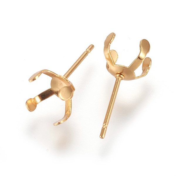 PandaHall 304 Stainless Steel Stud Earrings Findings, Golden, Tray: 6x6mm, 16x6mm, Pin: 0.7mm 304 Stainless Steel Others
PandaHall 304 Stainless Steel Stud Earrings Findings, Golden, Tray: 6x6mm, 16x6mm, Pin: 0.7mm 304 Stainless Steel Others