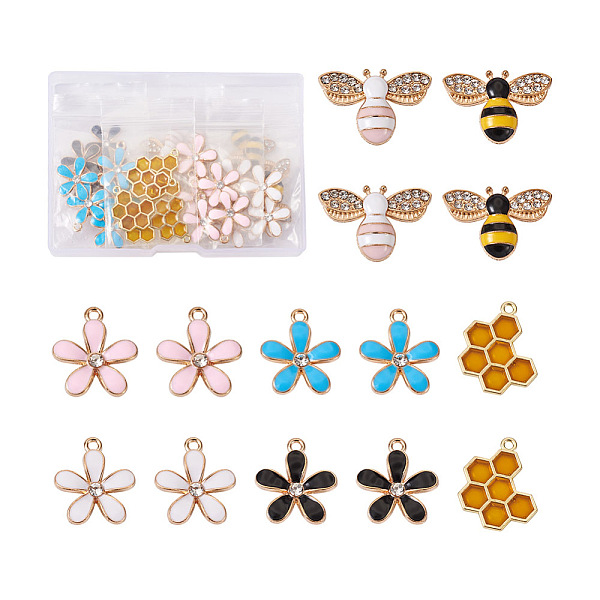 PandaHall Yilisi 42Pcs 7 Style Alloy Enamel Pendants & Cabochons, Bee & Honeycomb & Flower, Mixed Color, 6pcs/style Alloy Rhinestone+Enamel..., Multicolor
PandaHall Yilisi 42Pcs 7 Style Alloy Enamel Pendants & Cabochons, Bee & Honeycomb & Flower, Mixed Color, 6pcs/style Alloy Rhinestone+Enamel..., Multicolor