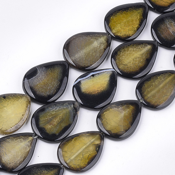 PandaHall Natural Crackle Agate Beads Strands, Dyed, Teardrop, Dark Khaki, 40~41x29~31x5.5~7mm, Hole: 2mm, about 10pcs/strand, 15.5 inch...
PandaHall Natural Crackle Agate Beads Strands, Dyed, Teardrop, Dark Khaki, 40~41x29~31x5.5~7mm, Hole: 2mm, about 10pcs/strand, 15.5 inch...