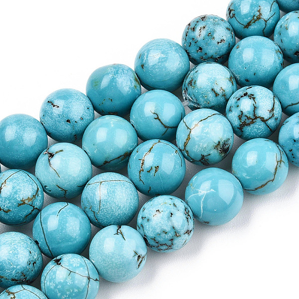 PandaHall Synthetic Green Turquoise Beads Strands, Round, Dyed, 8~8.5mm, Hole: 1mm, about 47pcs/strand, 15.5 inch Synthetic Turquoise Round
PandaHall Synthetic Green Turquoise Beads Strands, Round, Dyed, 8~8.5mm, Hole: 1mm, about 47pcs/strand, 15.5 inch Synthetic Turquoise Round