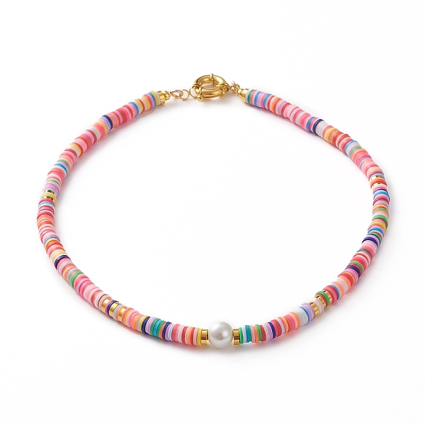 PandaHall Polymer Clay Heishi Beaded Necklaces, with Round Glass Pearl Beads, Brass Spacer Beads and Spring Ring Clasps, Mixed Color, 17-7/8..., Multicolor
PandaHall Polymer Clay Heishi Beaded Necklaces, with Round Glass Pearl Beads, Brass Spacer Beads and Spring Ring Clasps, Mixed Color, 17-7/8..., Multicolor
