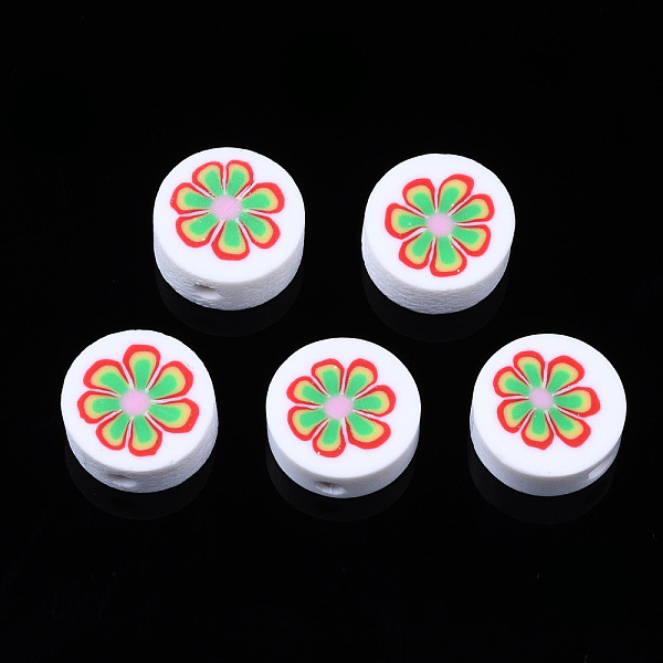 PandaHall Handmade Polymer Clay Beads, for DIY Jewelry Crafts Supplies, Flat Round with Flower, White, 9.5~10x4.5mm, Hole: 1.8mm Polymer...
PandaHall Handmade Polymer Clay Beads, for DIY Jewelry Crafts Supplies, Flat Round with Flower, White, 9.5~10x4.5mm, Hole: 1.8mm Polymer...