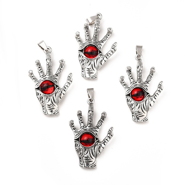 PandaHall Tibetan Style Alloy Pendants, with Resin, Demon Claw Dragon Eye, Antique Silver, 55x30x11mm, Hole: 4x7mm Alloy Others
PandaHall Tibetan Style Alloy Pendants, with Resin, Demon Claw Dragon Eye, Antique Silver, 55x30x11mm, Hole: 4x7mm Alloy Others