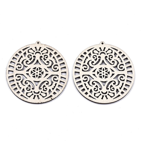 PandaHall Undyed Natural Wooden Big Pendants, Laser Cut Shapes, Flat Round, Antique White, 65x59x2mm, Hole: 1.8mm Wood Flat Round
PandaHall Undyed Natural Wooden Big Pendants, Laser Cut Shapes, Flat Round, Antique White, 65x59x2mm, Hole: 1.8mm Wood Flat Round