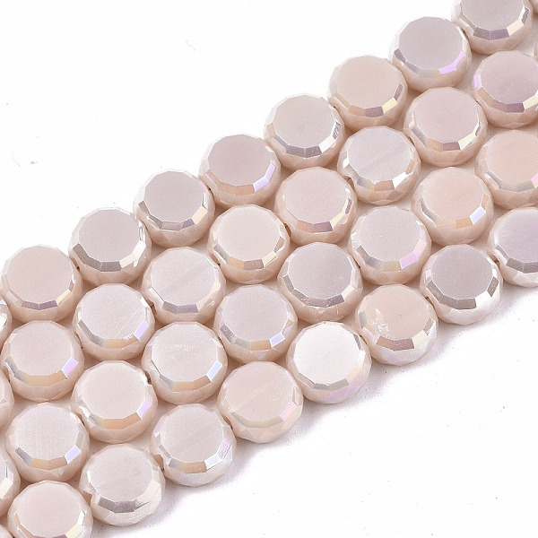 PandaHall Electroplate Opaque Solid Color Glass Beads Strands, AB Color Plated, Faceted Flat Round, Old Lace, 8x4mm, Hole: 1.5mm, about...
PandaHall Electroplate Opaque Solid Color Glass Beads Strands, AB Color Plated, Faceted Flat Round, Old Lace, 8x4mm, Hole: 1.5mm, about...