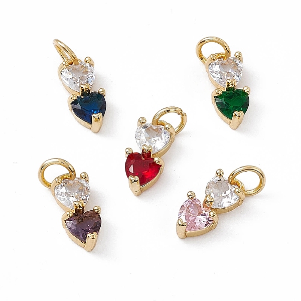 PandaHall Rack Plating Brass Cubic Zirconia Charms, Double Heart Charm, with Jump Ring, Long-Lasting Plated, Real 18K Gold Plated, Lead Free..., Multicolor
PandaHall Rack Plating Brass Cubic Zirconia Charms, Double Heart Charm, with Jump Ring, Long-Lasting Plated, Real 18K Gold Plated, Lead Free..., Multicolor