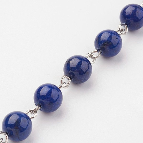 PandaHall Natural Mashan Jade Handmade Beaded Chains, Unwelded, with Iron Eye Pin, Platinum, Marine Blue, 39.37 inch, 1m/strand Jade Blue
PandaHall Natural Mashan Jade Handmade Beaded Chains, Unwelded, with Iron Eye Pin, Platinum, Marine Blue, 39.37 inch, 1m/strand Jade Blue