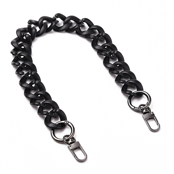 PandaHall Spray Painted CCB Plastic Curb Chains Bag Handles, Wallet Chains, with Alloy Spring Gate Ring and Zinc Alloy Swivel Clasps, for..., Black
PandaHall Spray Painted CCB Plastic Curb Chains Bag Handles, Wallet Chains, with Alloy Spring Gate Ring and Zinc Alloy Swivel Clasps, for..., Black