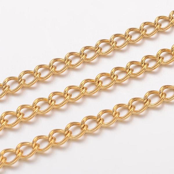 PandaHall Ion Plating(IP) 304 Stainless Steel Twisted Chains, Curb Chains, Unwelded, with Spool, Golden, 5x3.5x0.8mm, about 32.8 Feet...
PandaHall Ion Plating(IP) 304 Stainless Steel Twisted Chains, Curb Chains, Unwelded, with Spool, Golden, 5x3.5x0.8mm, about 32.8 Feet...