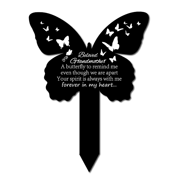 PandaHall Acrylic Garden Stake, Ground Insert Decor, for Yard, Lawn, Garden Decoration, with Memorial Words Beloved Grandmother, Butterfly...
PandaHall Acrylic Garden Stake, Ground Insert Decor, for Yard, Lawn, Garden Decoration, with Memorial Words Beloved Grandmother, Butterfly...