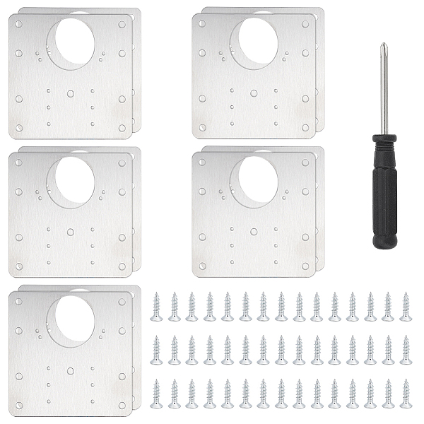 PandaHall UNICRAFTALE 10 Sets Kitchen Cabinet Door Hinge Repair Kit 430 Stainless Steel Mounting Plate Hinge Accessories with Iron Screws..., Black
PandaHall UNICRAFTALE 10 Sets Kitchen Cabinet Door Hinge Repair Kit 430 Stainless Steel Mounting Plate Hinge Accessories with Iron Screws..., Black