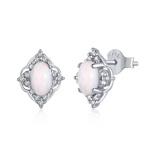 PandaHall Rhodium Plated 925 Sterling Silver Opal Stud Earrings for Women, with S925 Stamp, Real Platinum Plated, Rhombus, WhiteSmoke..., White
PandaHall Rhodium Plated 925 Sterling Silver Opal Stud Earrings for Women, with S925 Stamp, Real Platinum Plated, Rhombus, WhiteSmoke..., White
